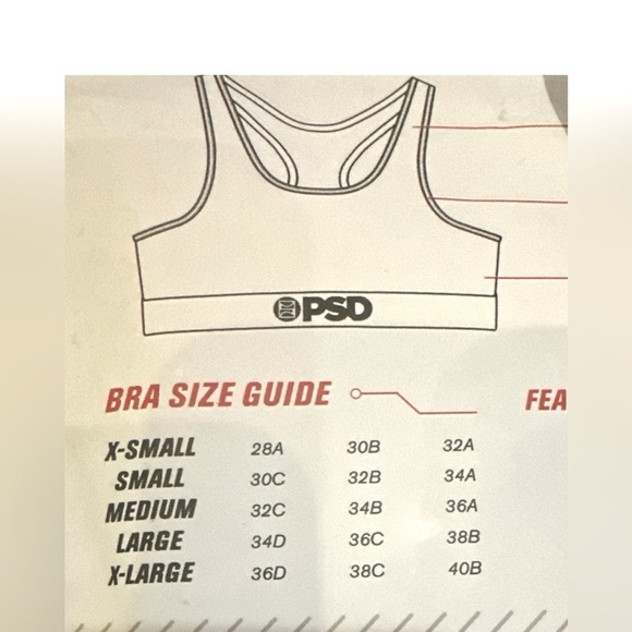 PSD Women's Luxe Sports Bra - White Size XL - Picture 7 of 7